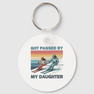 Got Ped By My Daughter Vintage Skiing Father Daugh Key Ring