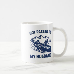 Got Ped By My Husnd Funny Skiing Ski Wife Winter S Coffee Mug