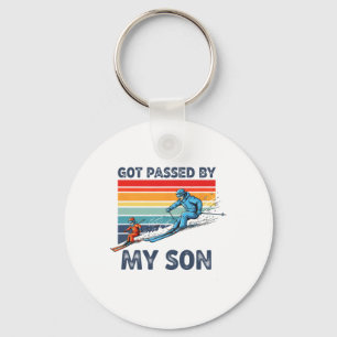 Got Ped By My Son Funny Snow Skiing Family Key Ring