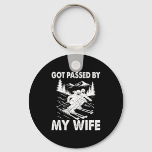 Got Ped By My Wife Funny Skiing Husband Key Ring