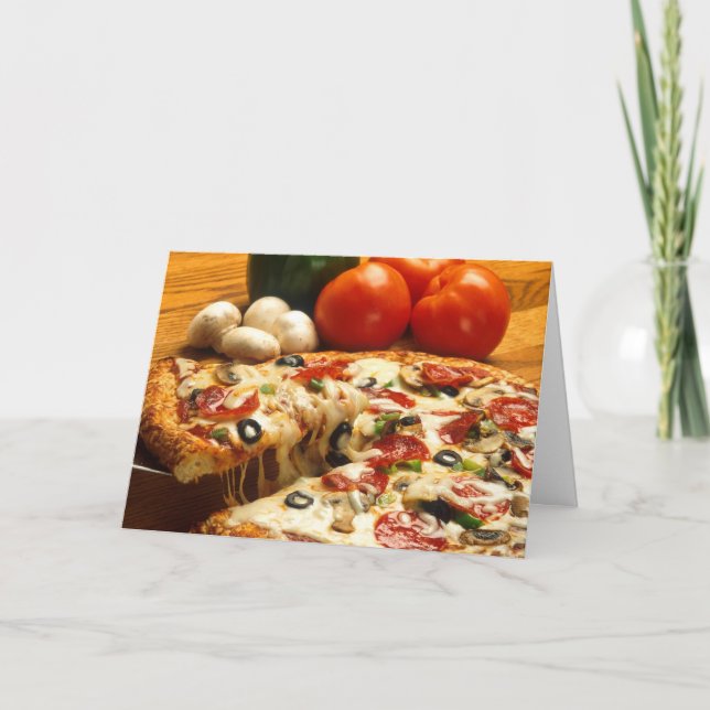 Got Pizza? greeting card (Front)