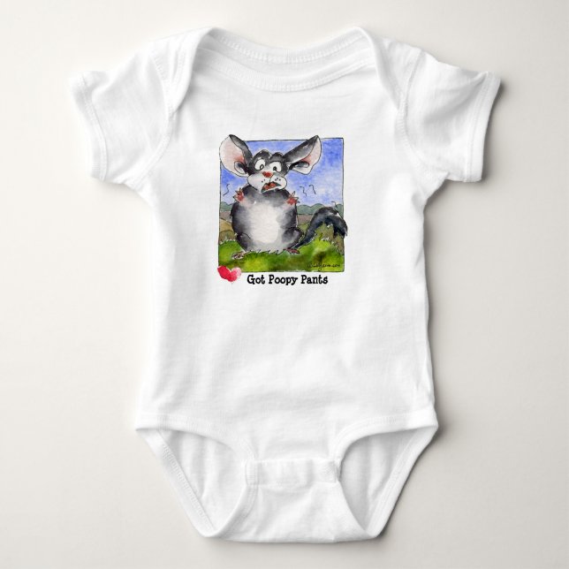 Got Poopy Pants Cartoon Funny Baby Bodysuit (Front)