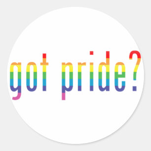got pride? classic round sticker
