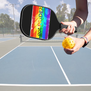 Got Pride LGBTQ Rainbow Flag   Pickleball Paddle