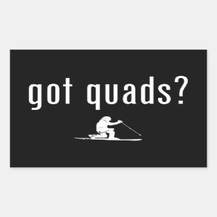 Got Quads Telemark Skiing Rectangular Sticker
