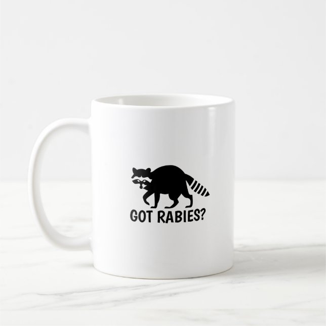 Got Rabies Racoon Coffee Mug (Left)