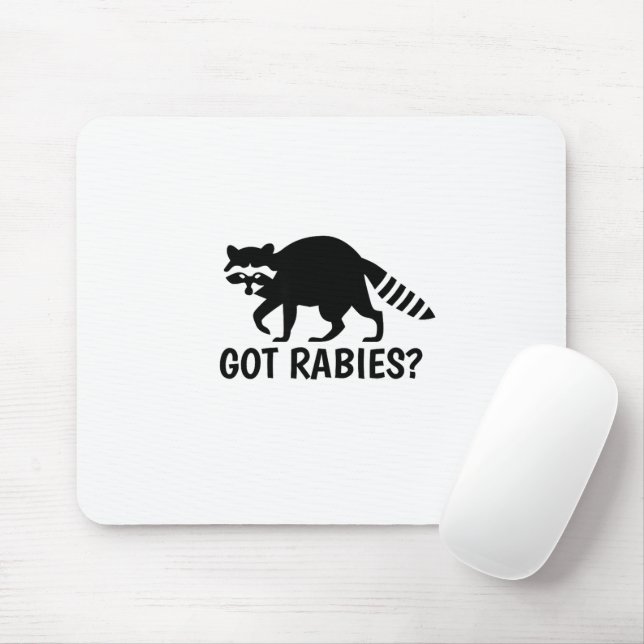 Got Rabies Racoon Mouse Pad (With Mouse)