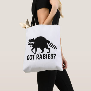 Got Rabies Racoon Tote Bag
