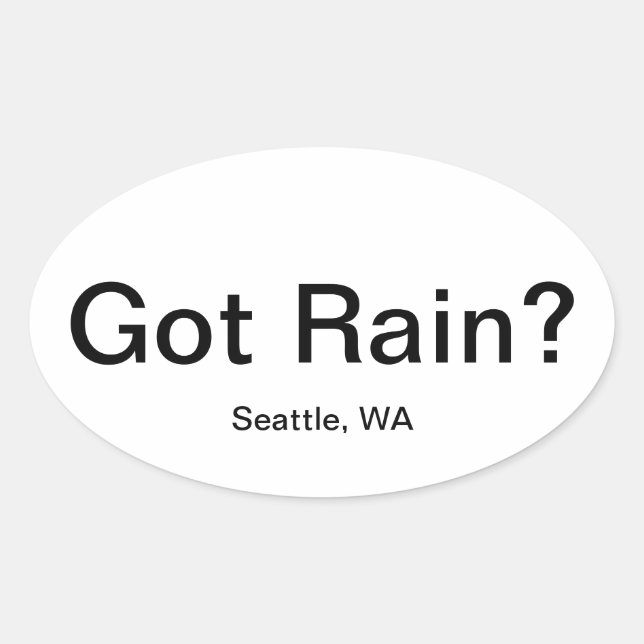 Got Rain? Oval Sticker (Front)