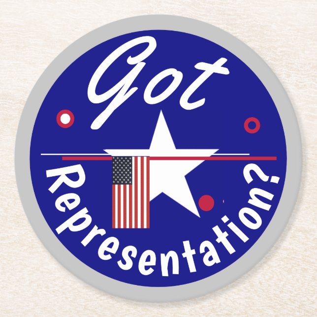 Got Representation?  Cheers  Round Paper Coaster (Front)