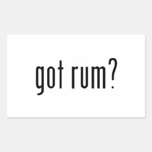 got rum? rectangular sticker