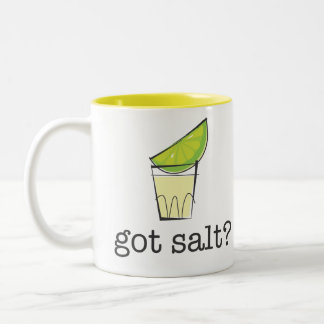 Got Salt? Tequila Shot with Lime Two-Tone Coffee Mug