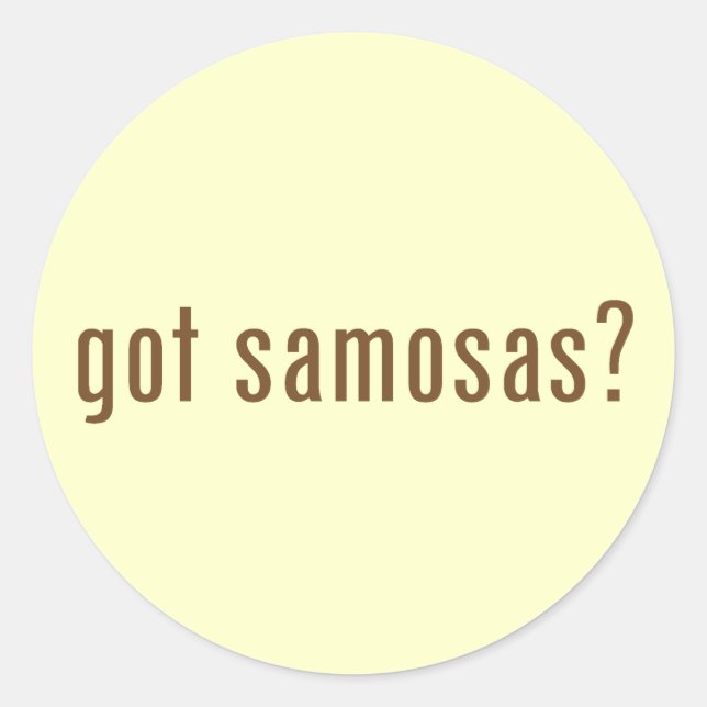 got samosas? classic round sticker (Front)