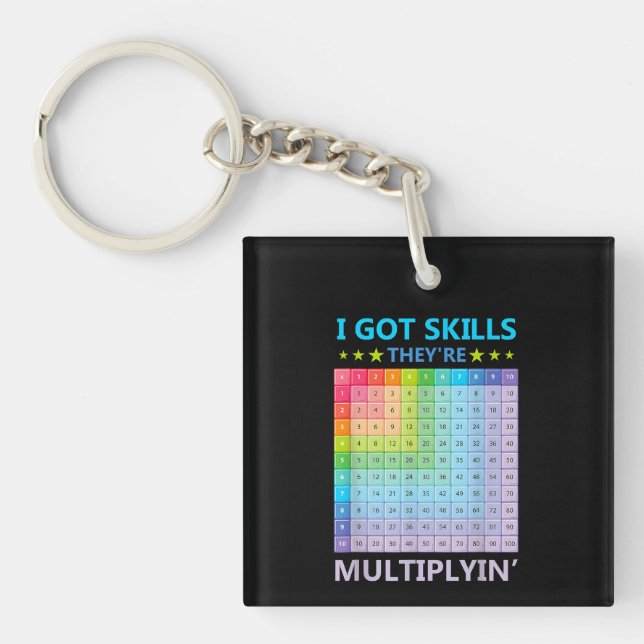 Got Skill Theyre Multiplying Math Teacher Student Key Ring (Front)