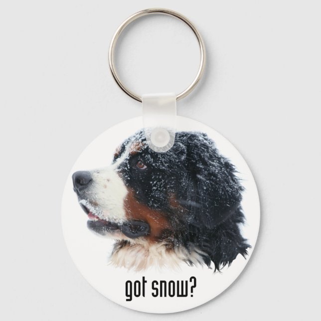 got snow? Bernese Mountain Dog Key Ring (Front)