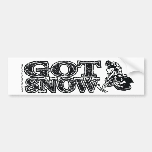 GOT-SNOW-BLACK-BUMPER BUMPER STICKER (Front)
