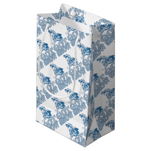 Got-Snow-Distressed-GreyBlu Small Gift Bag (Front Angled)
