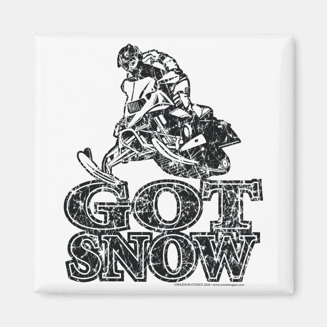 Got-Snow-Distressed Magnet (Front)
