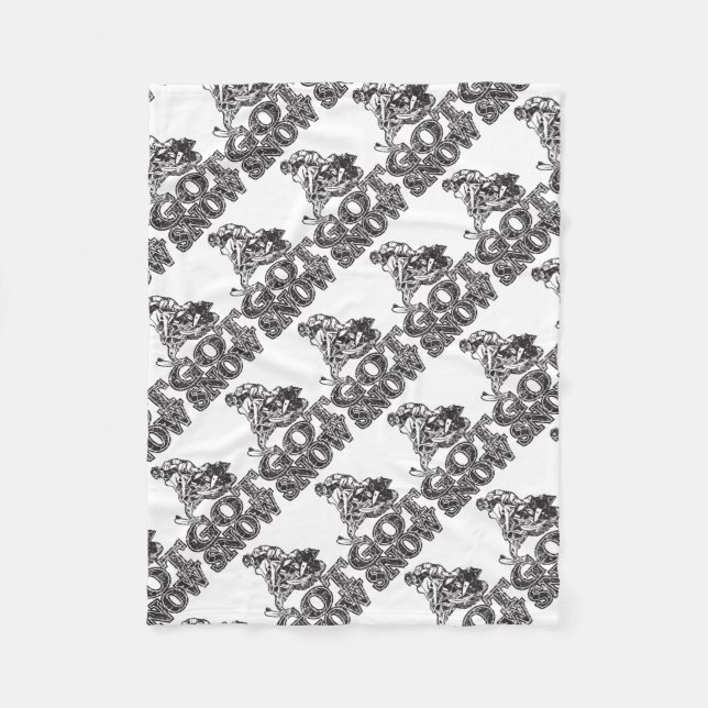Got Snow Snowmobiler Fleece Blanket (Front)