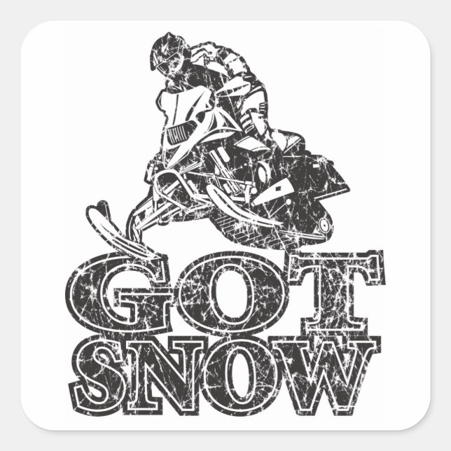 Got Snow Snowmobiler Square Sticker (Front)