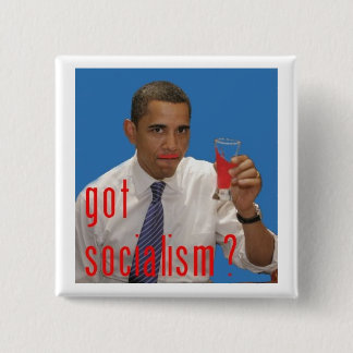 got socialism? 15 cm square badge