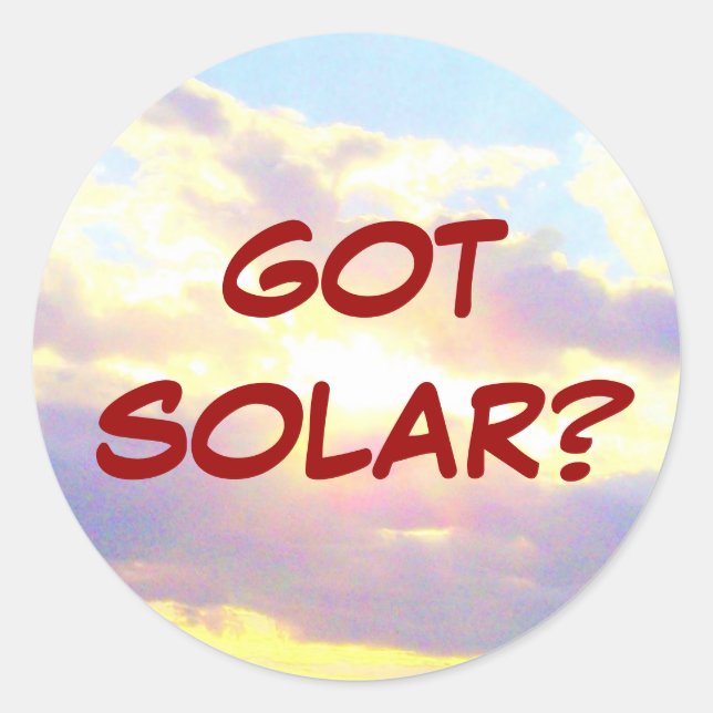 GOT SOLAR? sticker (Front)