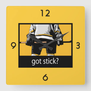 Got Stick? Square Wall Clock