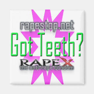 Got Teeth? Abstract Square Magnet