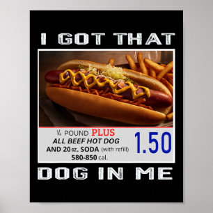 Got That Dog In Me Funny Hotdogs Combo 4th Of July Poster