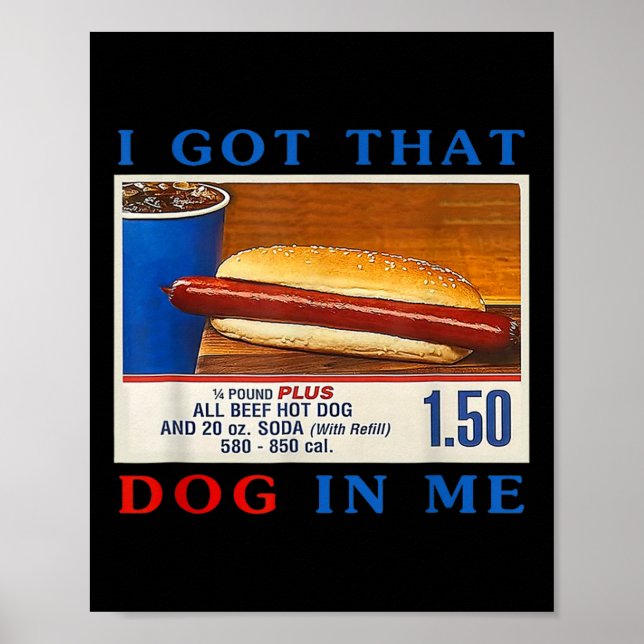 Got That Dog In Me Funny Hotdogs Combo 4th Of July Poster (Front)