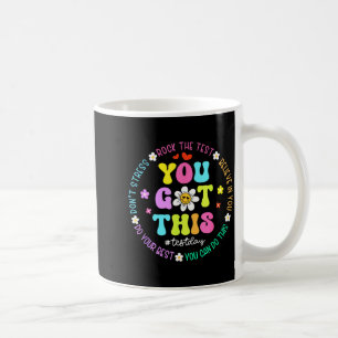 Got this don't stress rock the test test day coffee mug