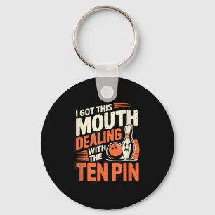 Got this mouth ten pin bowling humour league funny key ring