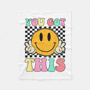 Got This Retro Smile Motivational Testing Day Teac Fleece Blanket