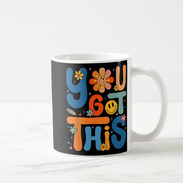 Got This Testing Day Groovy Motivational Teacher S Coffee Mug (Right)