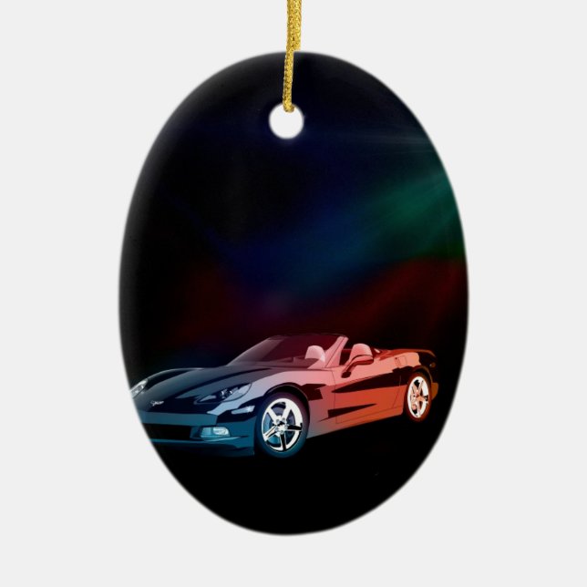 Got to LOVE the Corvette Ceramic Ornament (Front)