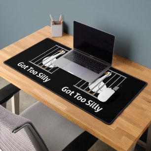 Got Too Silly Funny Goose Pun Humour for Animal Lo Desk Mat