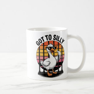 Got Too Silly Funny Goose Retro Sungles Jail Bird  Coffee Mug