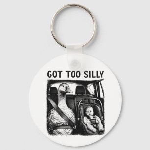 Got Too Silly Goose Seatbelt Baby Car Seat Funny G Key Ring
