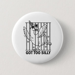 Got Too Silly Goose Vintage Christmas 6 Cm Round Badge