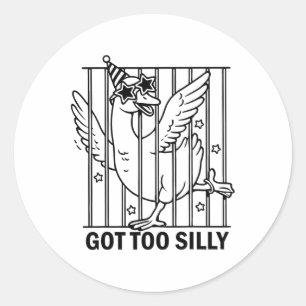 Got Too Silly Goose Vintage Christmas  Classic Round Sticker