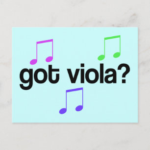 Got Viola Music Postcard