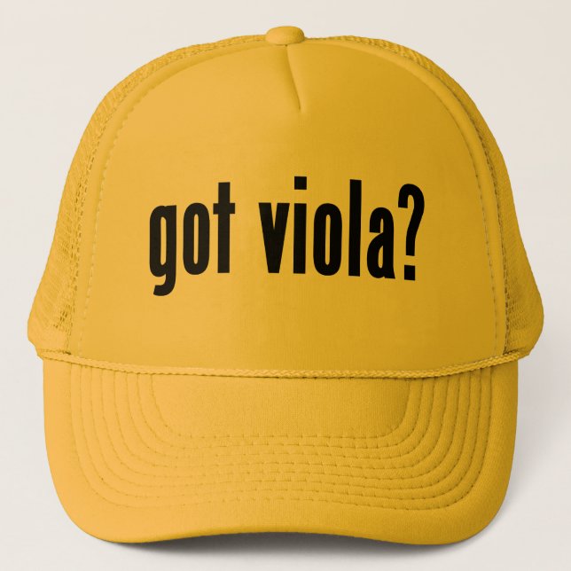 got viola? trucker hat (Front)