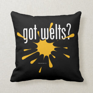 got welts? throw pillow