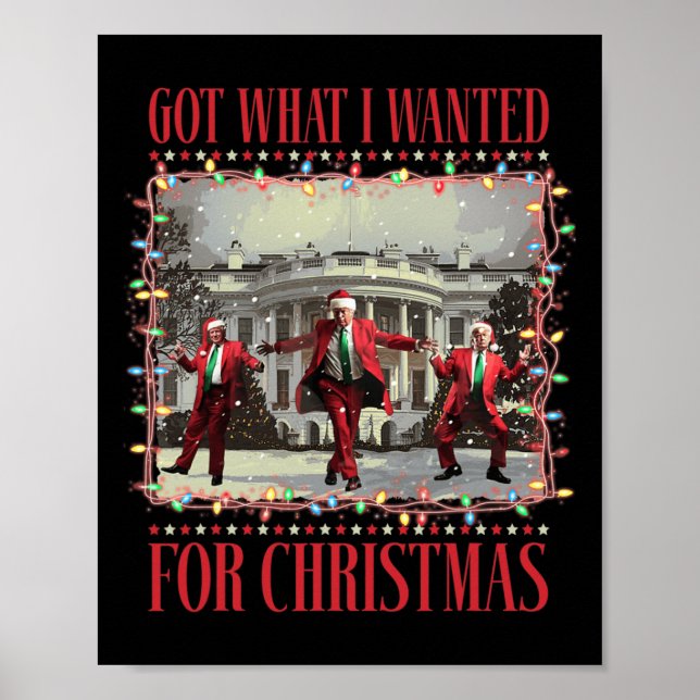 Got What I Wanted For Christmas Santa Funny Trump  Poster (Front)