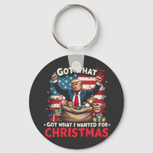 Got What I Wanted For Christmas Trump Santa Key Ring