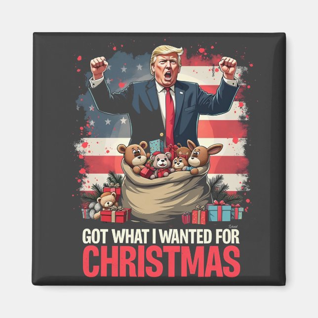 Got What I wanted For Christmas Trump Santa   Magnet (Front)