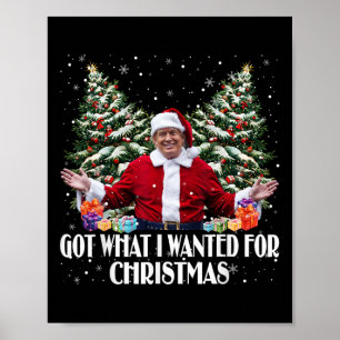 Got What I Wanted For Christmas Trump Santa Xmas Poster