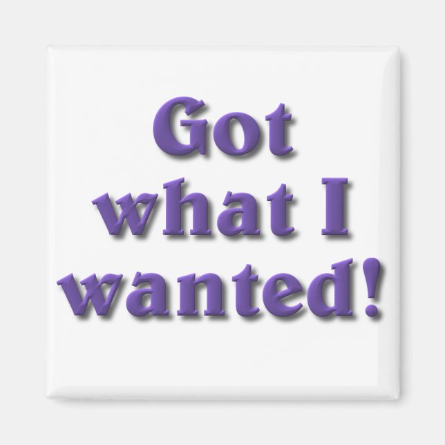 Got What I Wanted Magnet (Front)