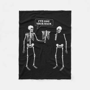 Got Your Back _ Funny Skeleton Pun  Fleece Blanket