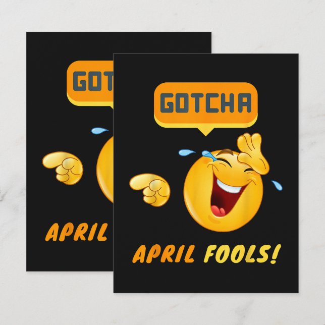 GOTCHA - April Fool's Day Funny Card (Front/Back)